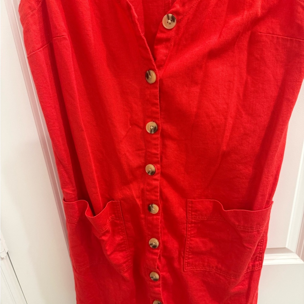 Old‎ Navy Vibrant Red V-Neck Dress - Picture 5 of 5
